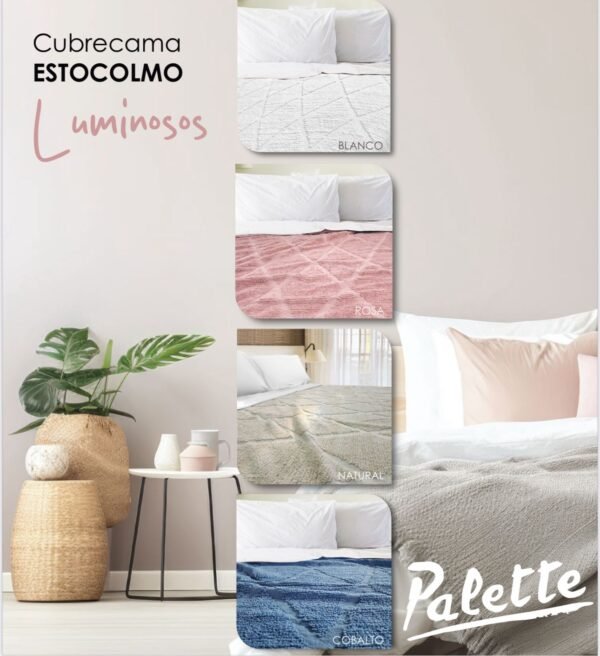 Cubre cama Palette 1 plaza y media listo para usar - Blanco - Imagen 2