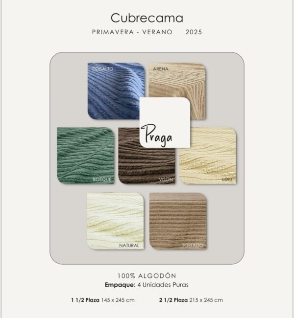 Cubre cama Palette de dos plazas y media listo para usar- color cobalto