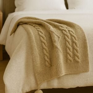 Manta Tejida 100% Algodon - vison