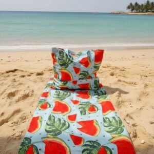 Toallon Playero gigante con bolso - todo en uno