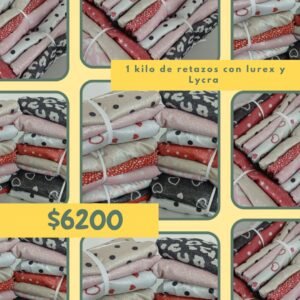 Retazos de lurex con lycra 1m o mas (LEER DESCRIPCION)