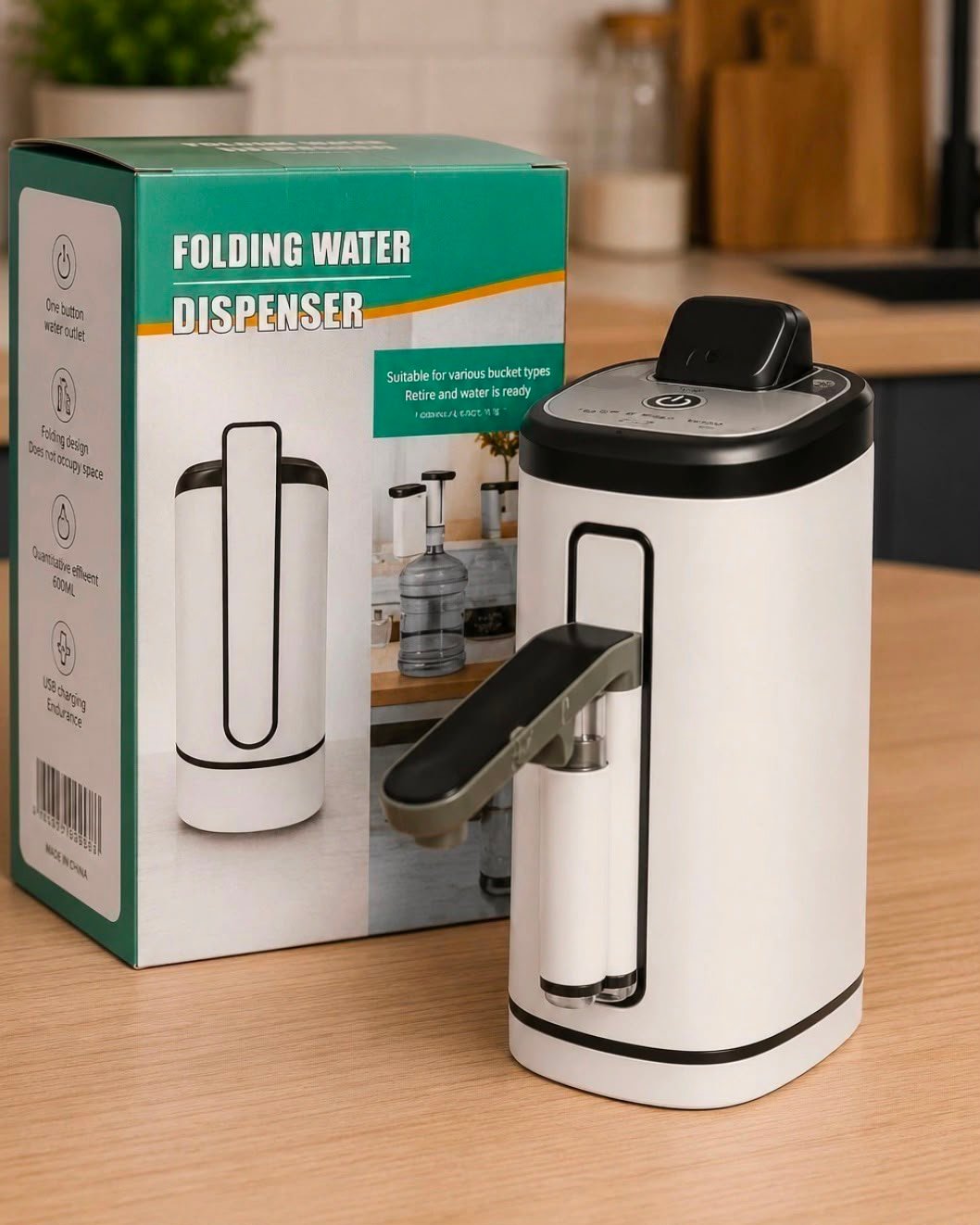 Dispensador de Agua Eléctrico Plegable USB